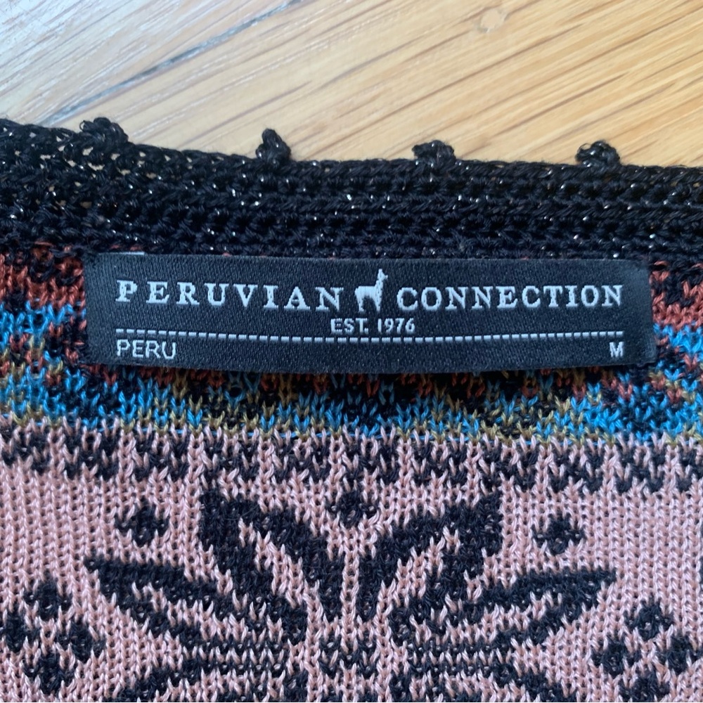 Peruvian Connection Multicolor Patterned Cardigan - Picture 10 of 15